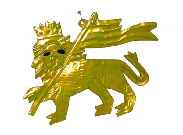 Lion Of Judah, Mexican tin wall art, 6-inch