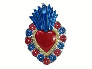 Heart With Floral Border Ornament, front