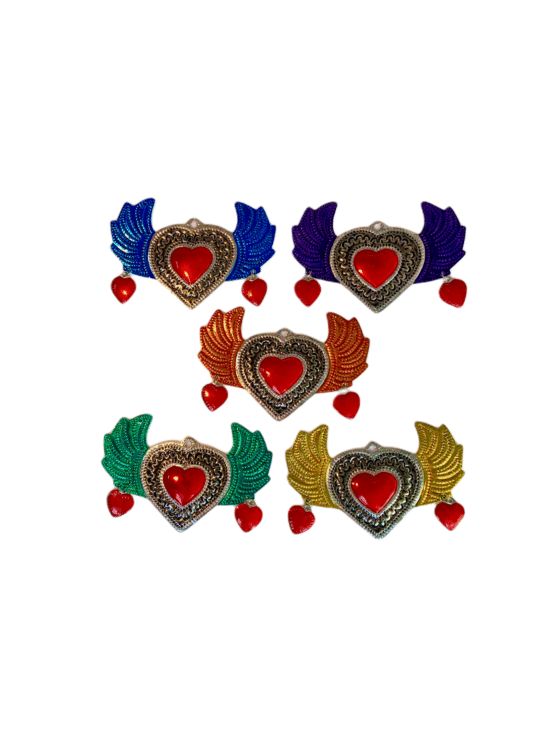 Hearts with Wings Set of 5