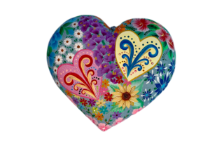 Painted Heart Wall Plaque