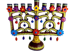 Large Menorah, 12 Inches Wide, Front View