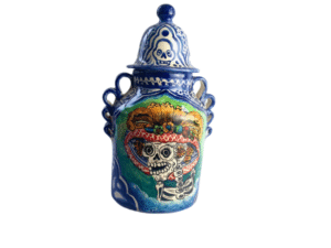 Catrina Urn, 9 inches tall, front view