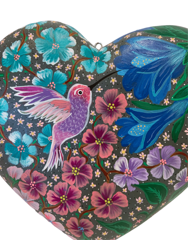 Floral Heart Plaque, detail view