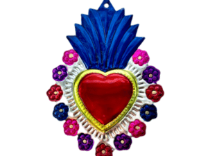 Heart With Blue Flame Ornament, front