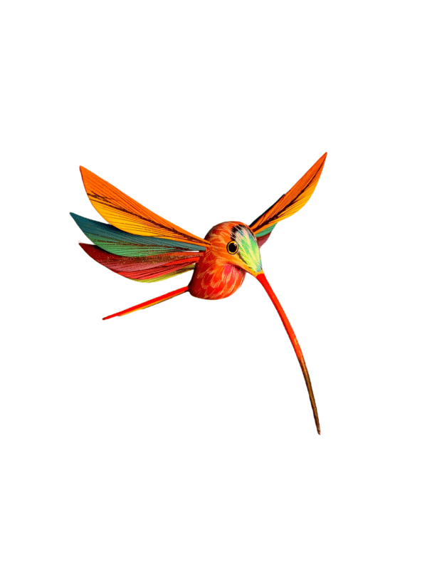 hummingbird orange/pink right