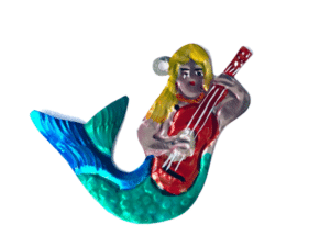 Mermaid Playing Guitar Ornament