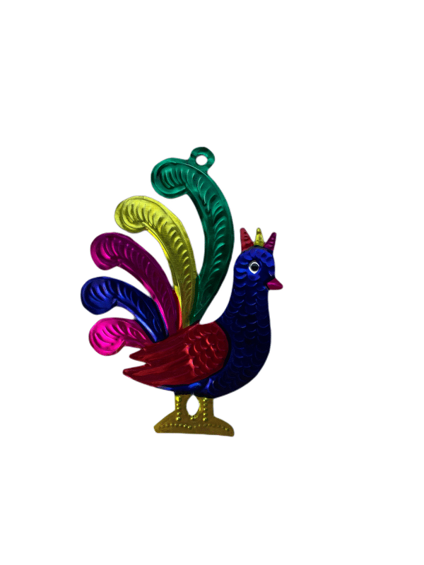 Peacock Tin Ornament