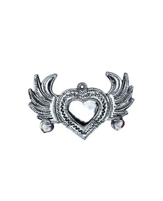 Winged Heart with Dangles Ornament, back