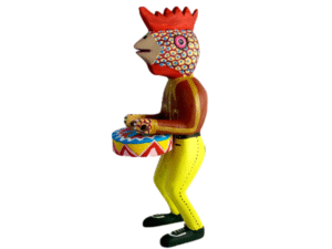 Nahual Rooster Drummer, left side view