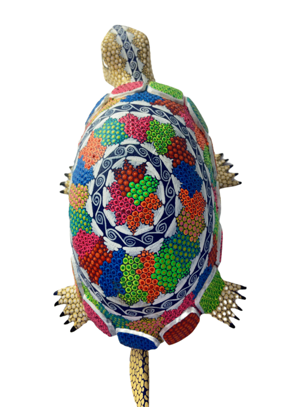 Tan Turtle Alebrije, Tribus Mixes Collective, top detail
