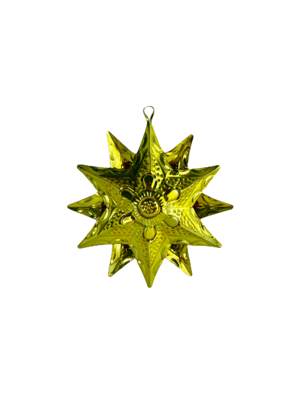 Yellow 12 Point Star Ornament