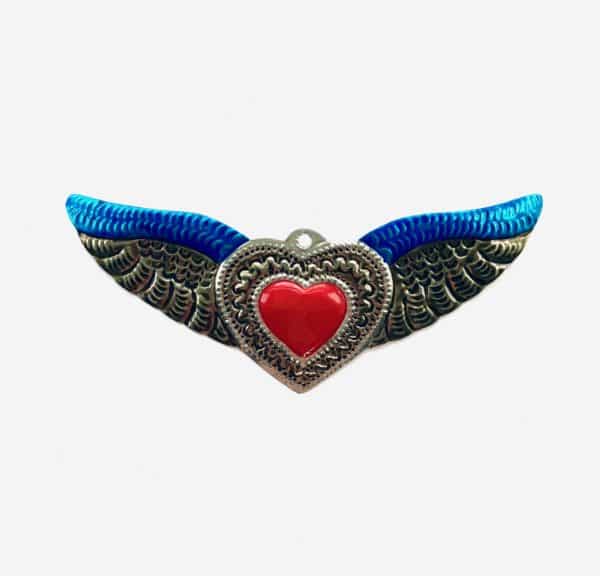 Hearts with Wings Set, Blue Winged Heart