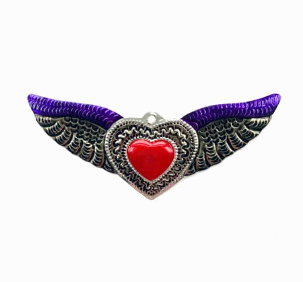 Hearts with Wings Set, Purple Winged Heart