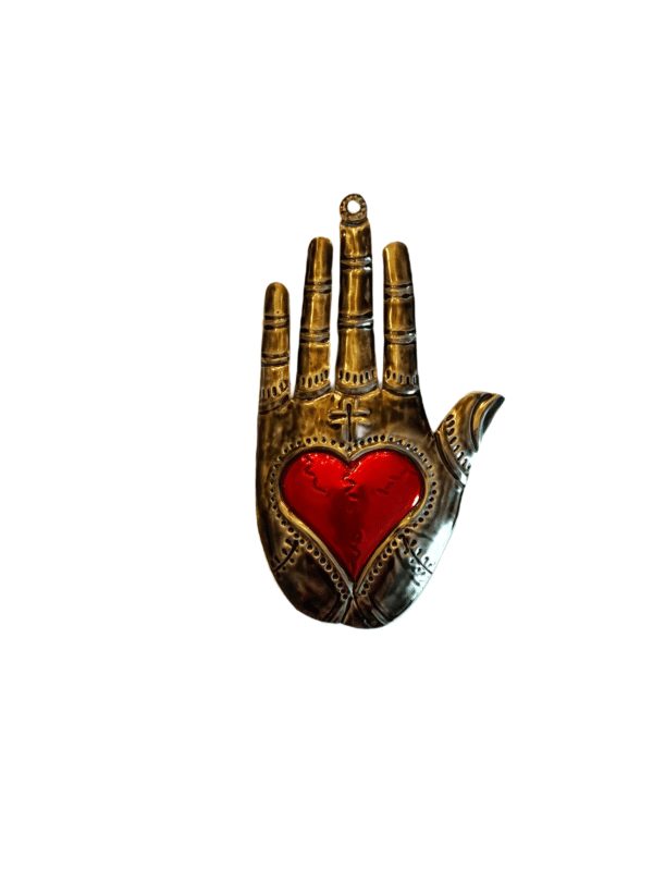 Heart in Hand Ornament – Viva Oaxaca Folk Art