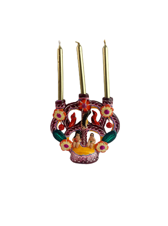 Adam and Eve Miniature Candelabra, front view