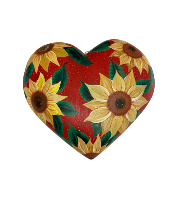 Sunflower Heart Plaque, front view