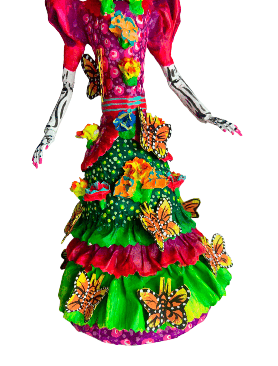 Small La Catrina In Pink, Front Detail