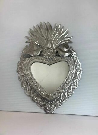Heart Mirror With Doves, Front Detail 2