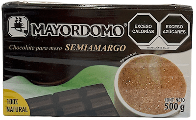 Semi-Bitter Chocolate by Mayordomo, Front Label