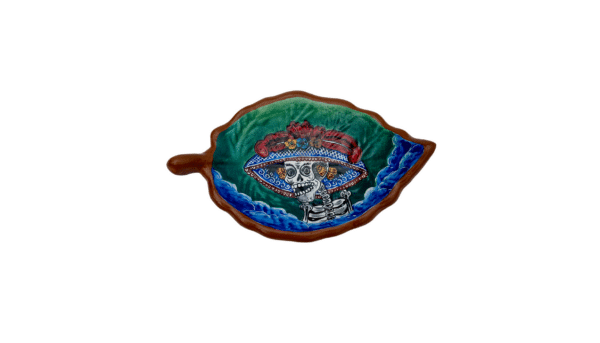Catrina Leaf Dish, Green and Brown