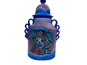 Catrina Urn, Red and Blue