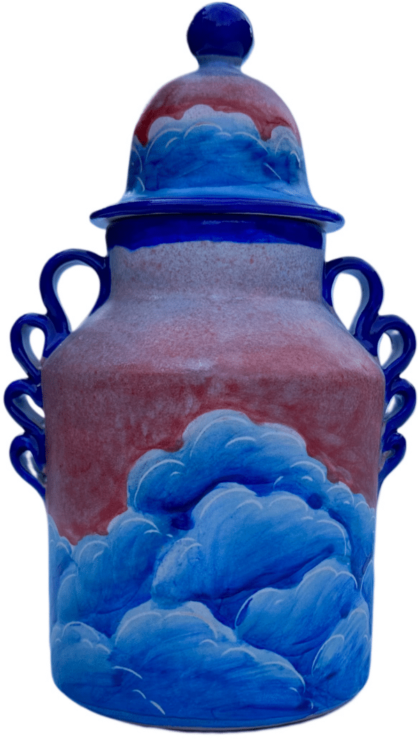 Catrina Urn, Red and Blue, Back