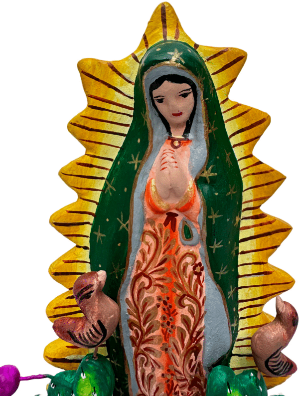 Lady Of Guadalupe Single Candelabra Design 1, face close up