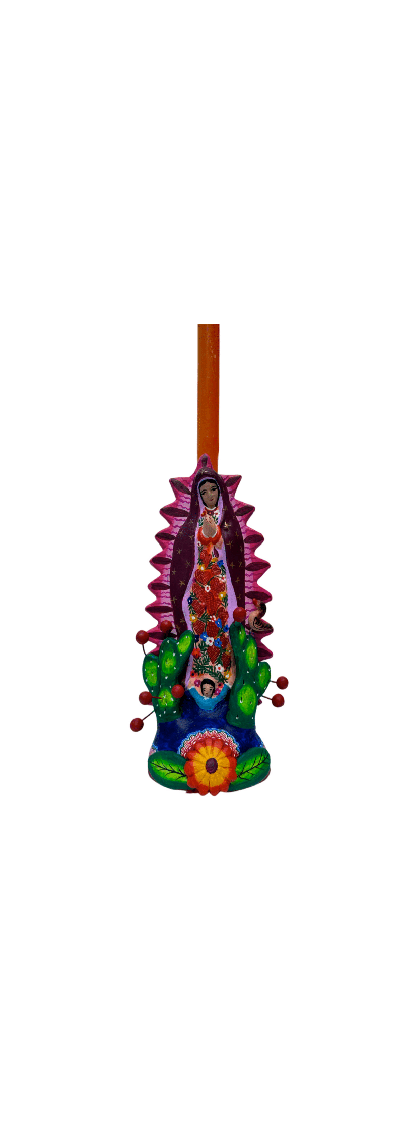 Lady of Guadalupe Single Candelabra, Design 2, product pic1