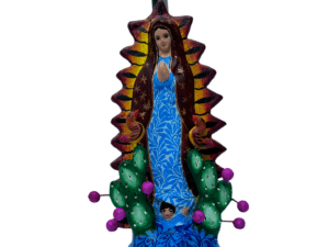 Lady Of Guadalupe Single Candelabra, Design 3, Front View