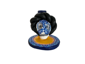 Miniature Catrina Skull Candelabra, product pic