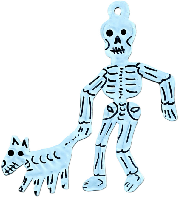 Skeleton Dog Walker Ornament, View 1