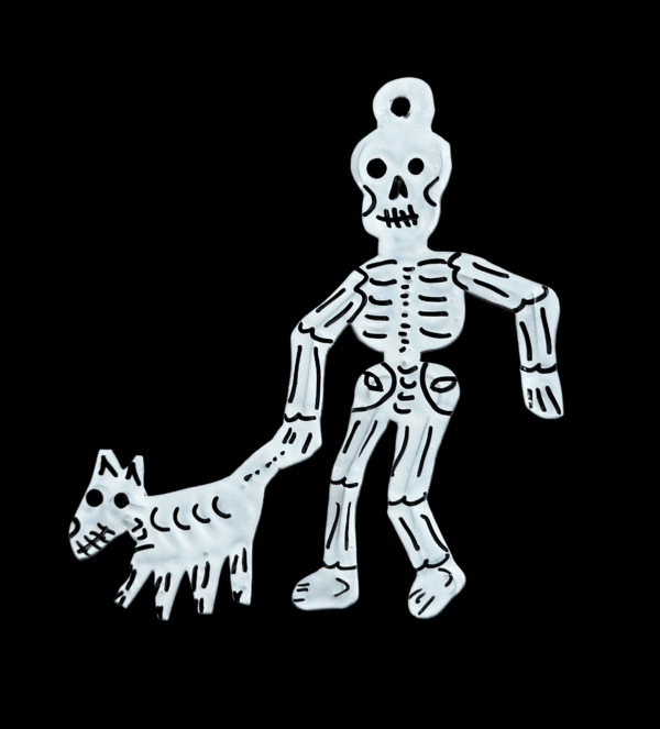 Skeleton Dog Walker Ornament, View 3