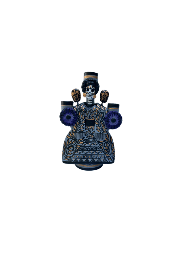 Small Catrina With Owls Candelabra, Product Pic View
