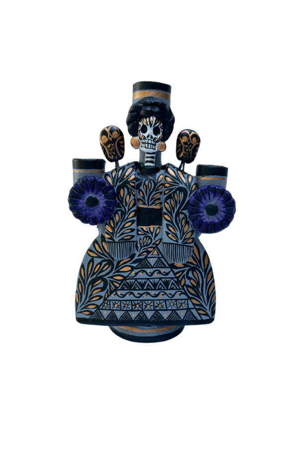 Small Catrina With Owls Candelabra, Product Pic