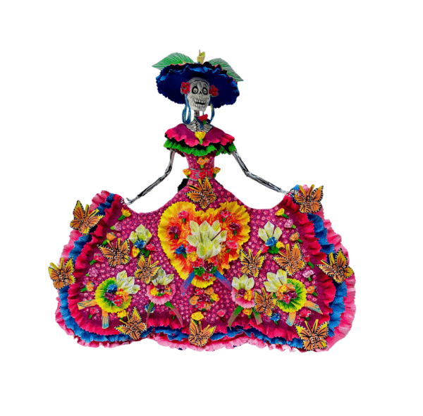 La Catrina In Pink Folklorico, Product Pic