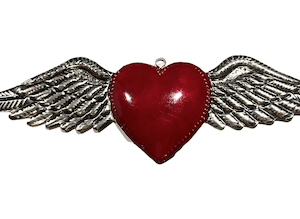 Red Heart With Angel Wings, Product Picture
