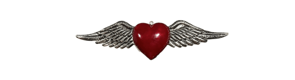 Red Heart With Angel Wings, Product Picture