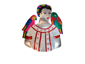 Frida With Parrots in White, Product Picture